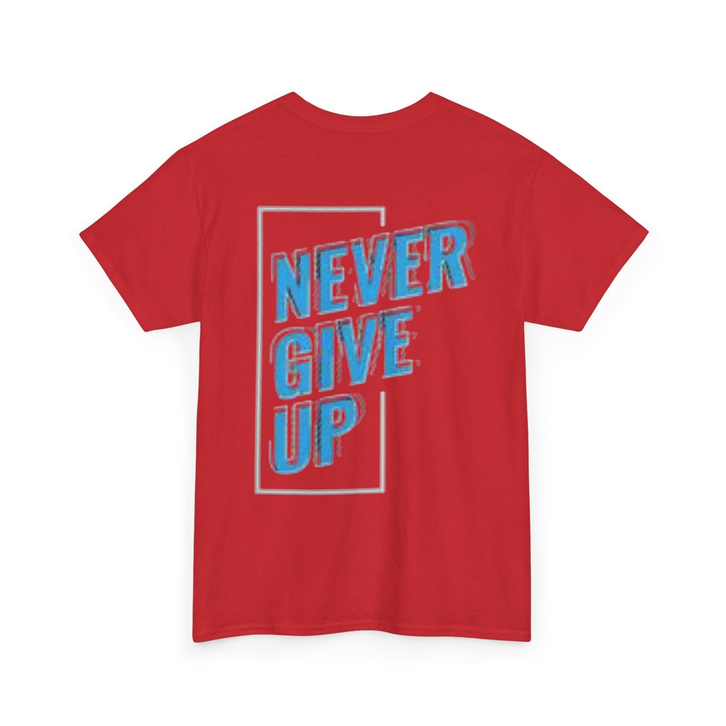Motivational Unisex Heavy Cotton Tee - 'Never Give Up'