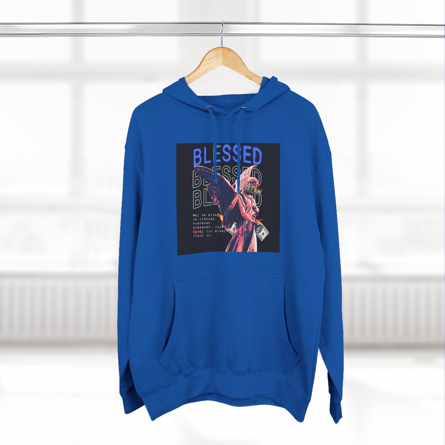 Blessed Three-Panel Fleece Hoodie - Cozy, Stylish Hoodie for Inspirational Comfort