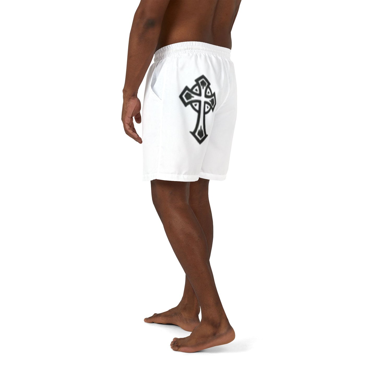 Stylish Unisex Swim Shorts with Cross Design - Perfect for Summer Fun
