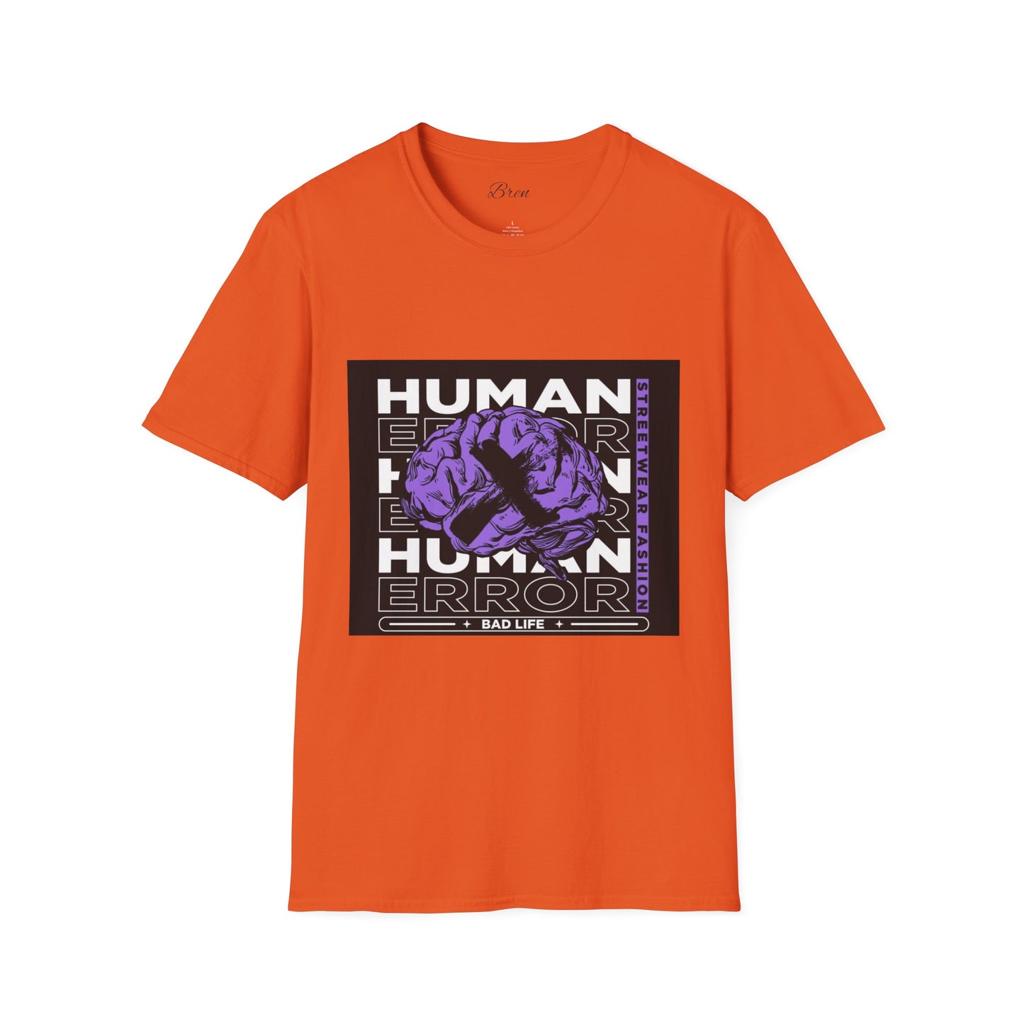 Unisex Human Error Graphic T-Shirt - Purple Design