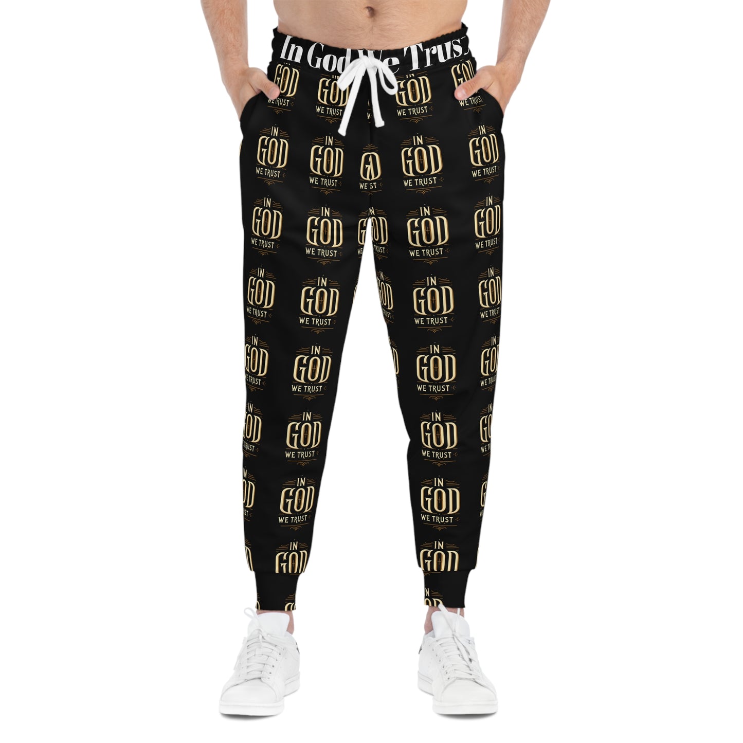 In God We Trust Athletic Joggers - Faith-Inspired Activewear for Comfort and Style