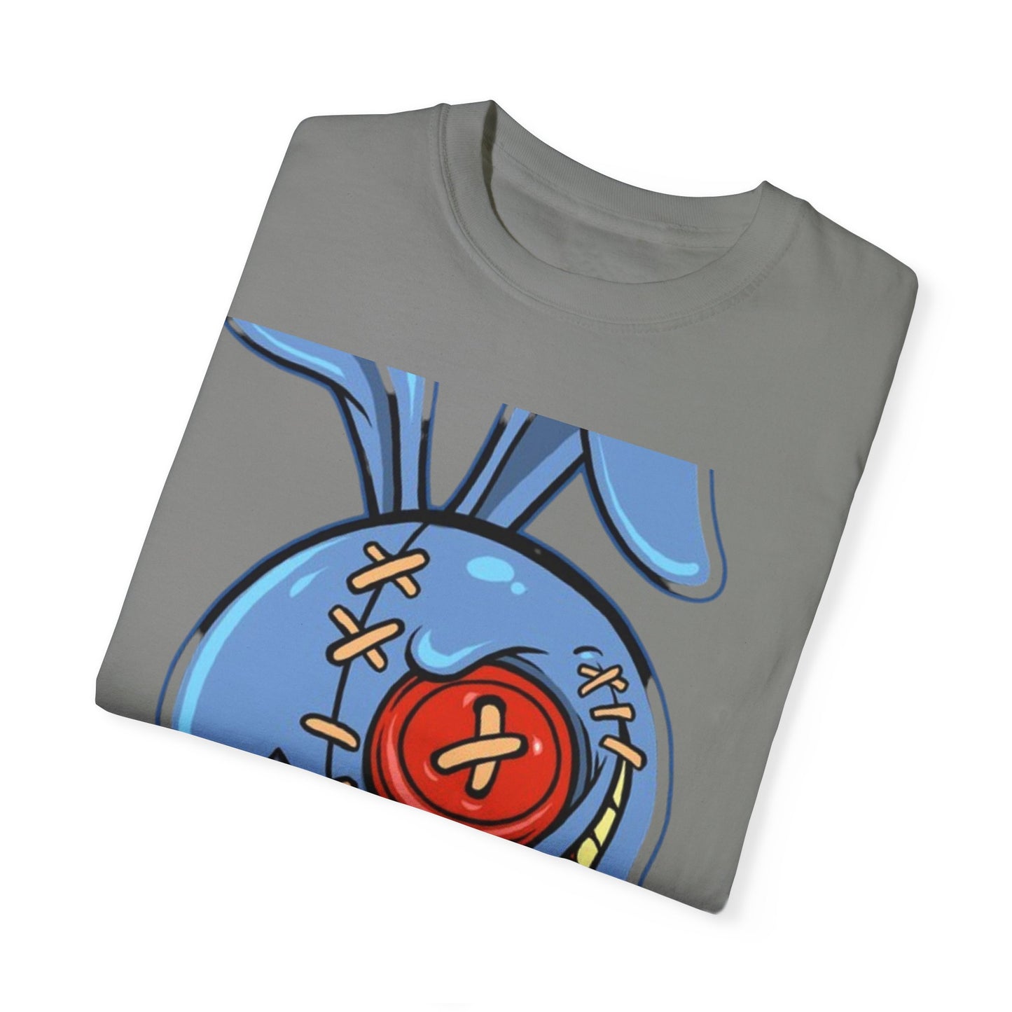 Whimsical Cartoon Bunny Unisex Garment-Dyed T-Shirt