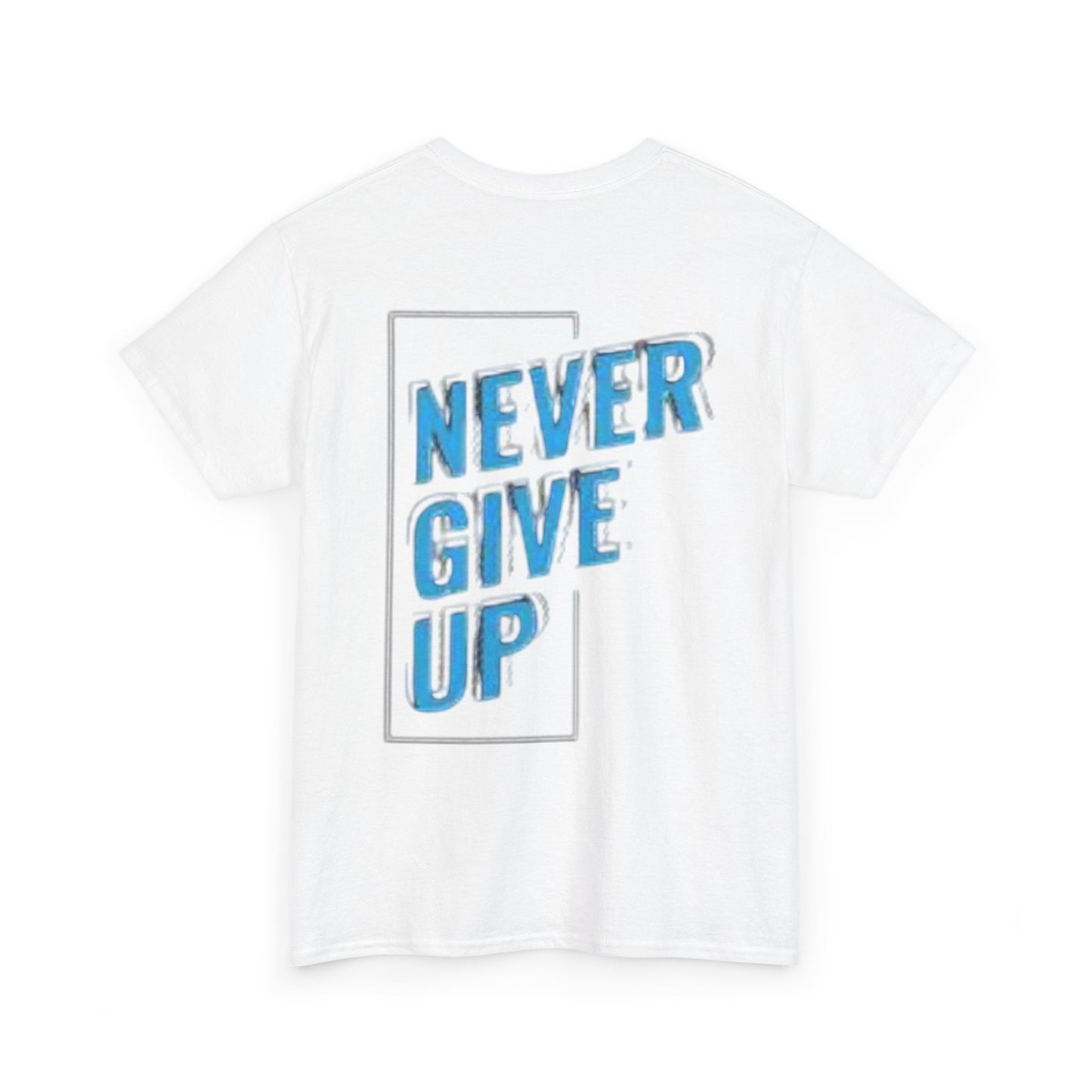 Motivational Unisex Heavy Cotton Tee - 'Never Give Up'