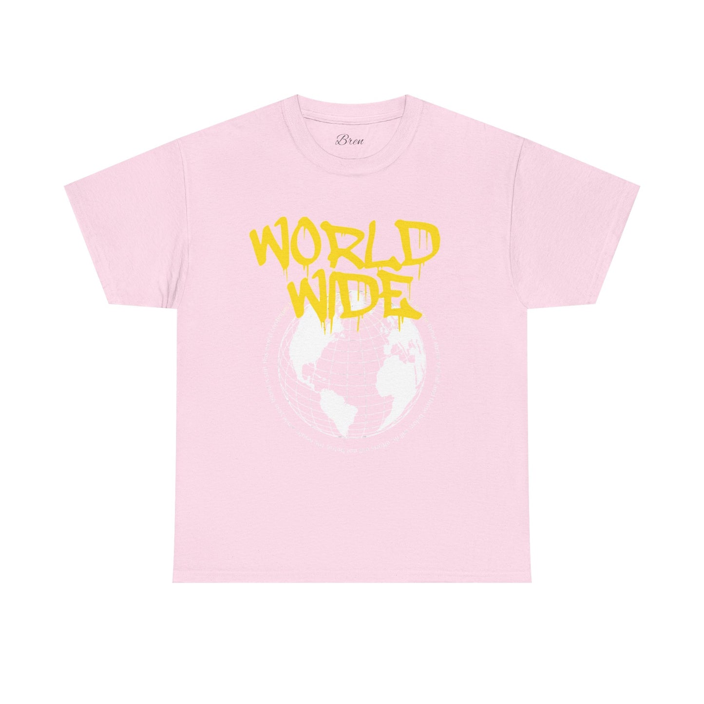Unisex Heavy Cotton Tee - Worldwide Graphic Tee for Travel Enthusiasts
