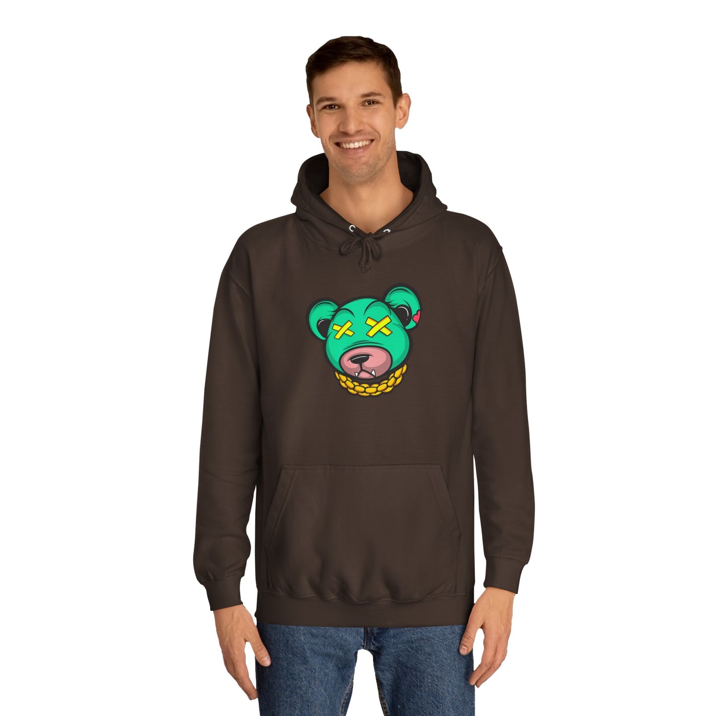 Cool Cartoon Bear Unisex College Hoodie