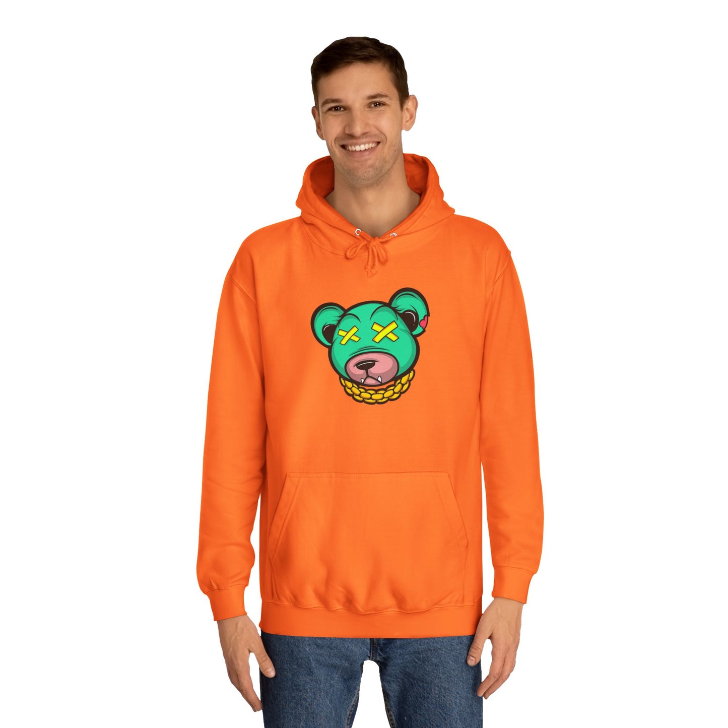 Cool Cartoon Bear Unisex College Hoodie