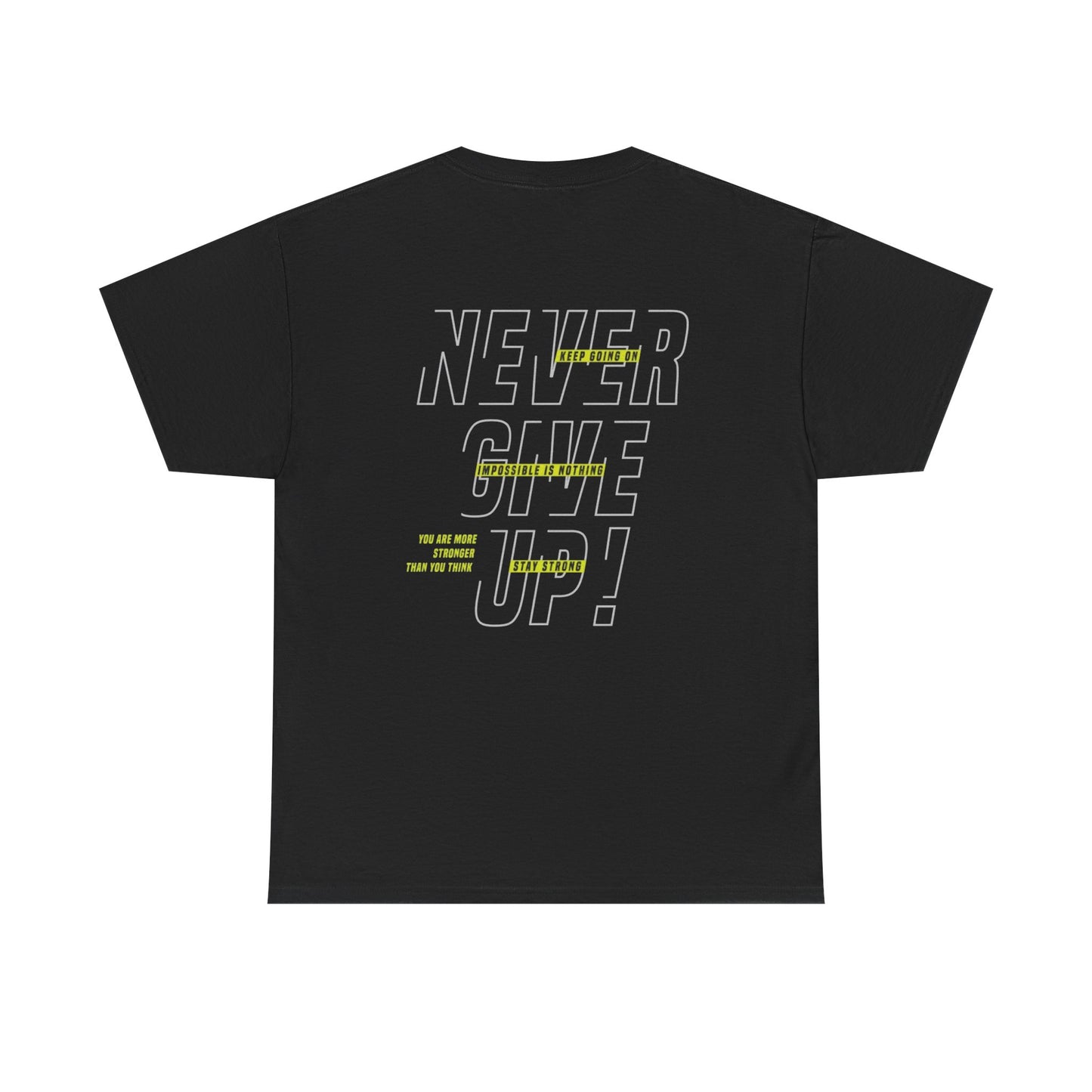 Motivational Unisex Heavy Cotton Tee - "Never Give Up!" Inspirational Shirt
