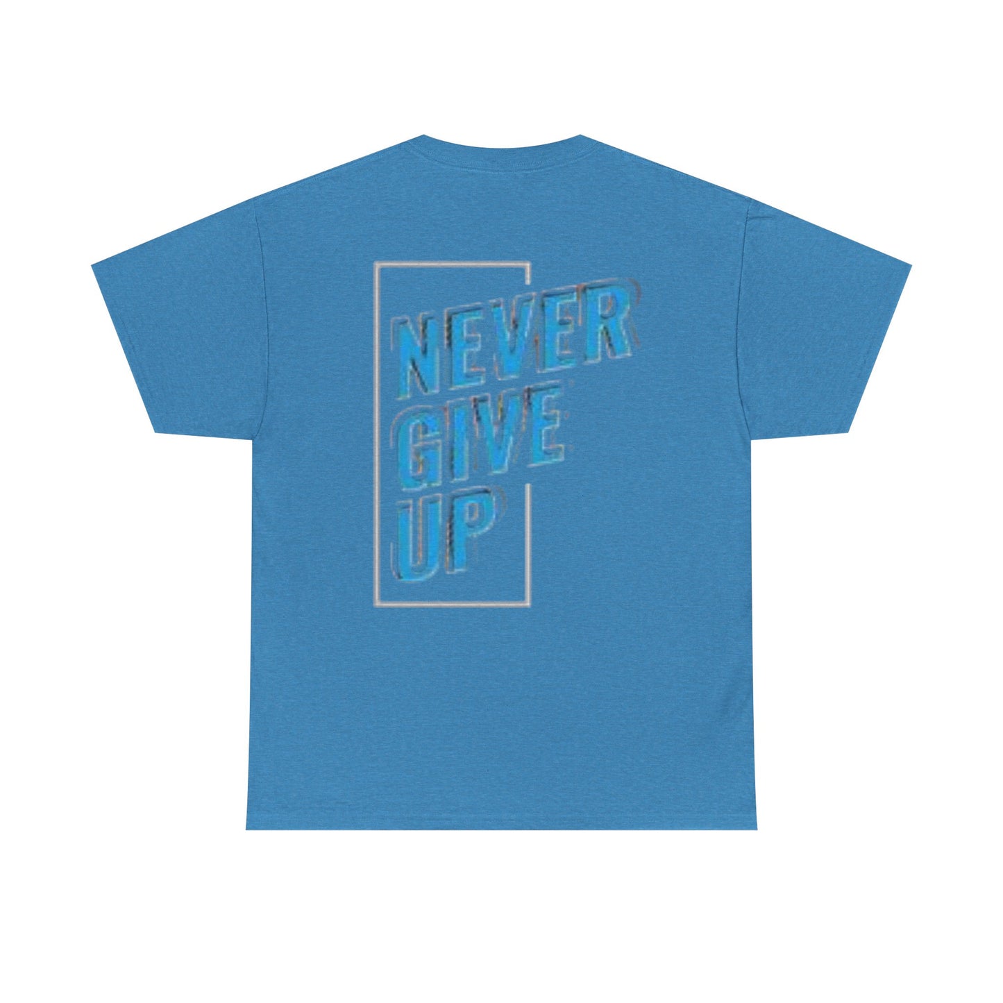 Motivational Unisex Heavy Cotton Tee - 'Never Give Up'