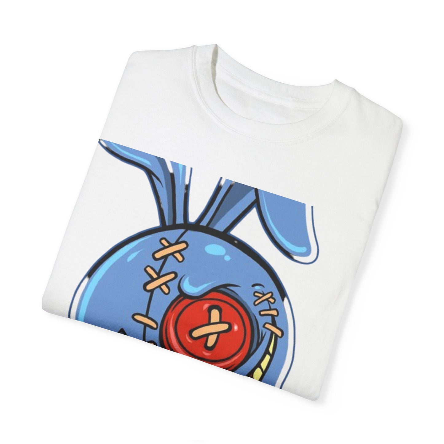 Whimsical Cartoon Bunny Unisex Garment-Dyed T-Shirt