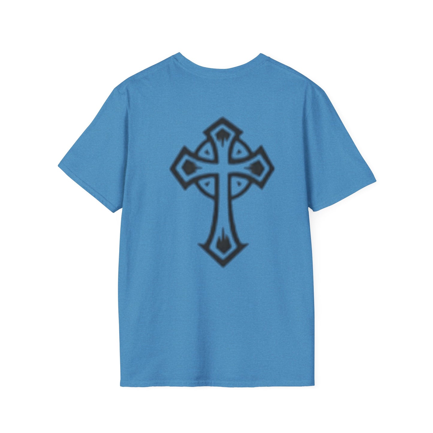 Unisex Softstyle T-Shirt with Cross Design - Faith-Inspired Apparel