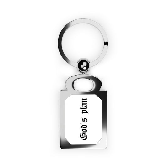 Personalized Rectangle Photo Keyring - 'God's Plan'