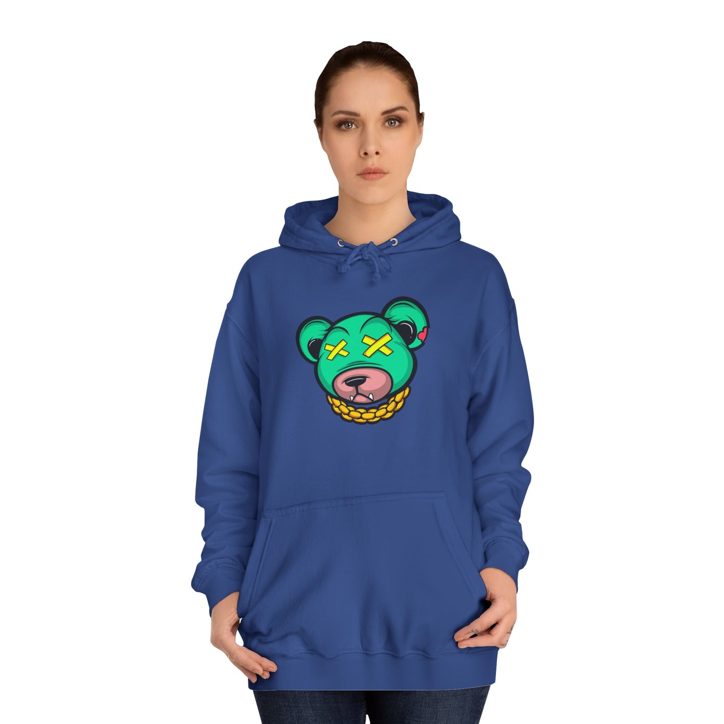 Cool Cartoon Bear Unisex College Hoodie