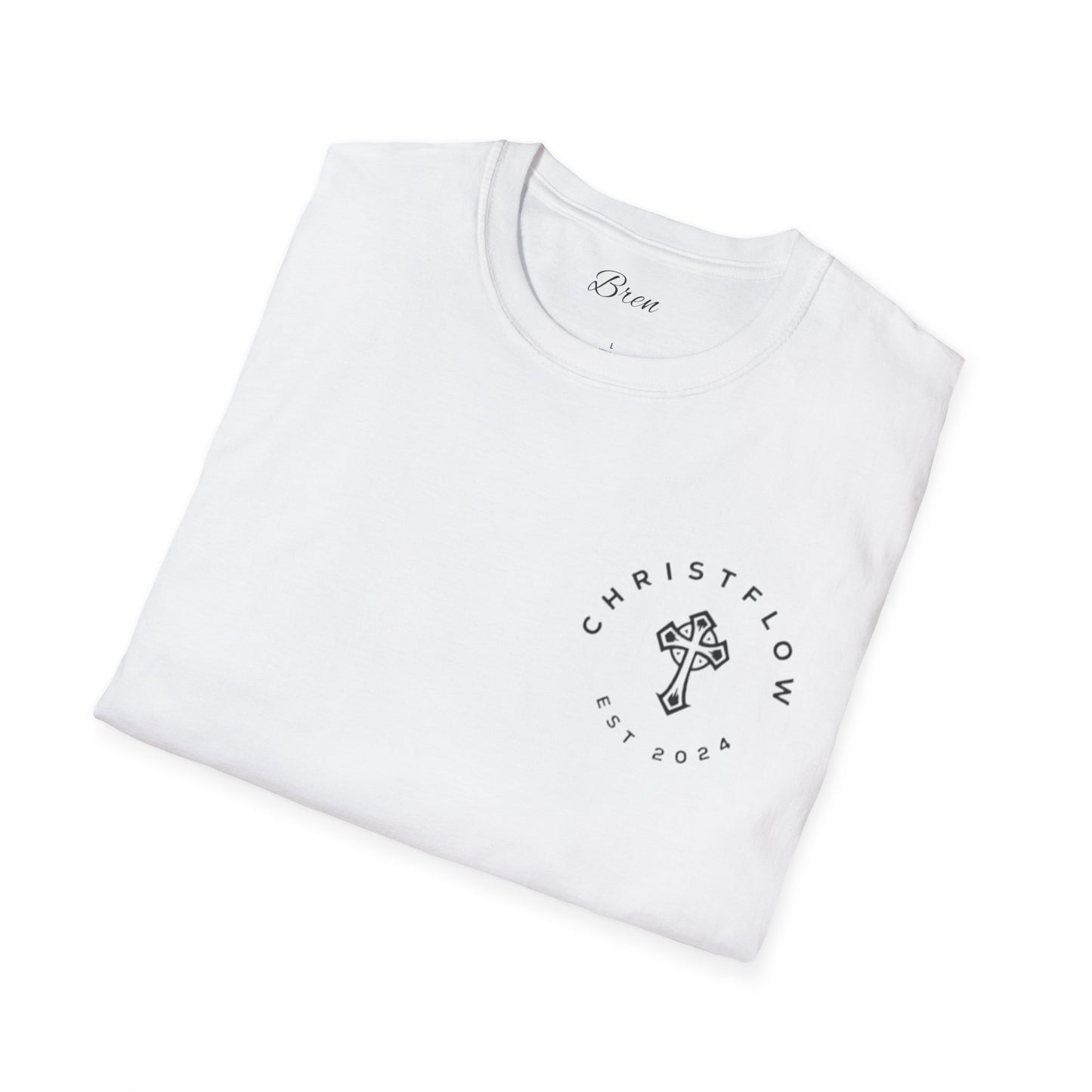 Unisex Softstyle T-Shirt with Cross Design - Faith-Inspired Apparel