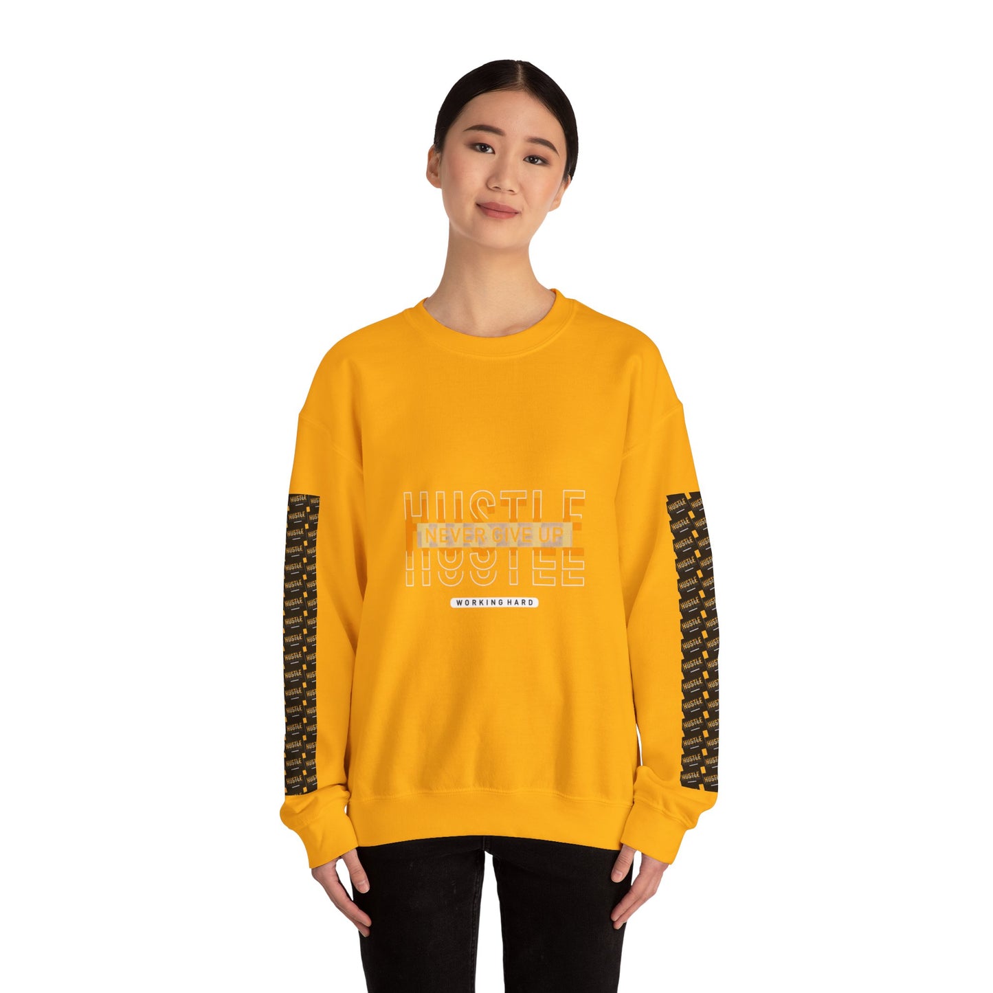 Hustle Crewneck Sweatshirt - Unisex Heavy Blend™ - Motivational Design