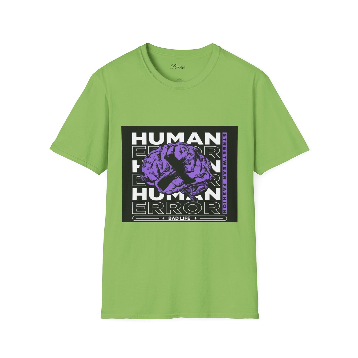 Unisex Human Error Graphic T-Shirt - Purple Design