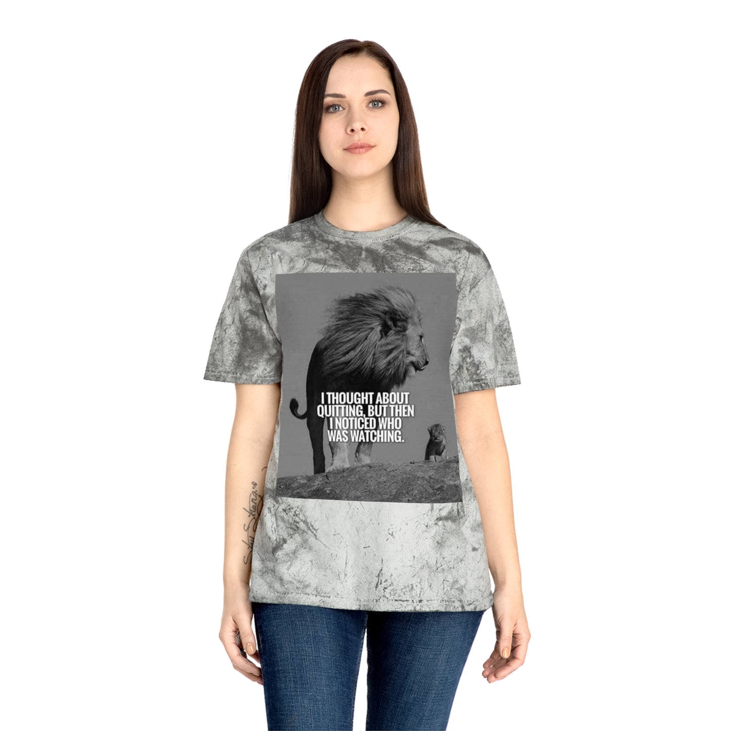 Inspirational Lion Graphic Unisex Color Blast T-Shirt