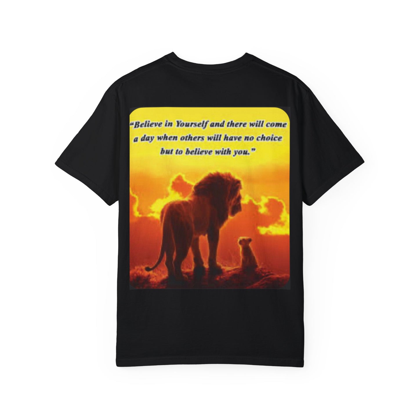 Inspirational Lion Graphic Unisex T-shirt - 'Believe in Yourself'
