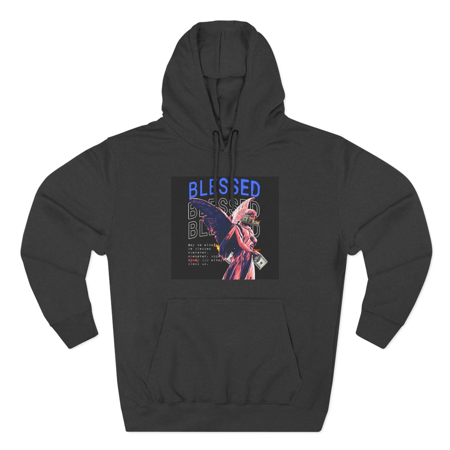 Blessed Three-Panel Fleece Hoodie - Cozy, Stylish Hoodie for Inspirational Comfort