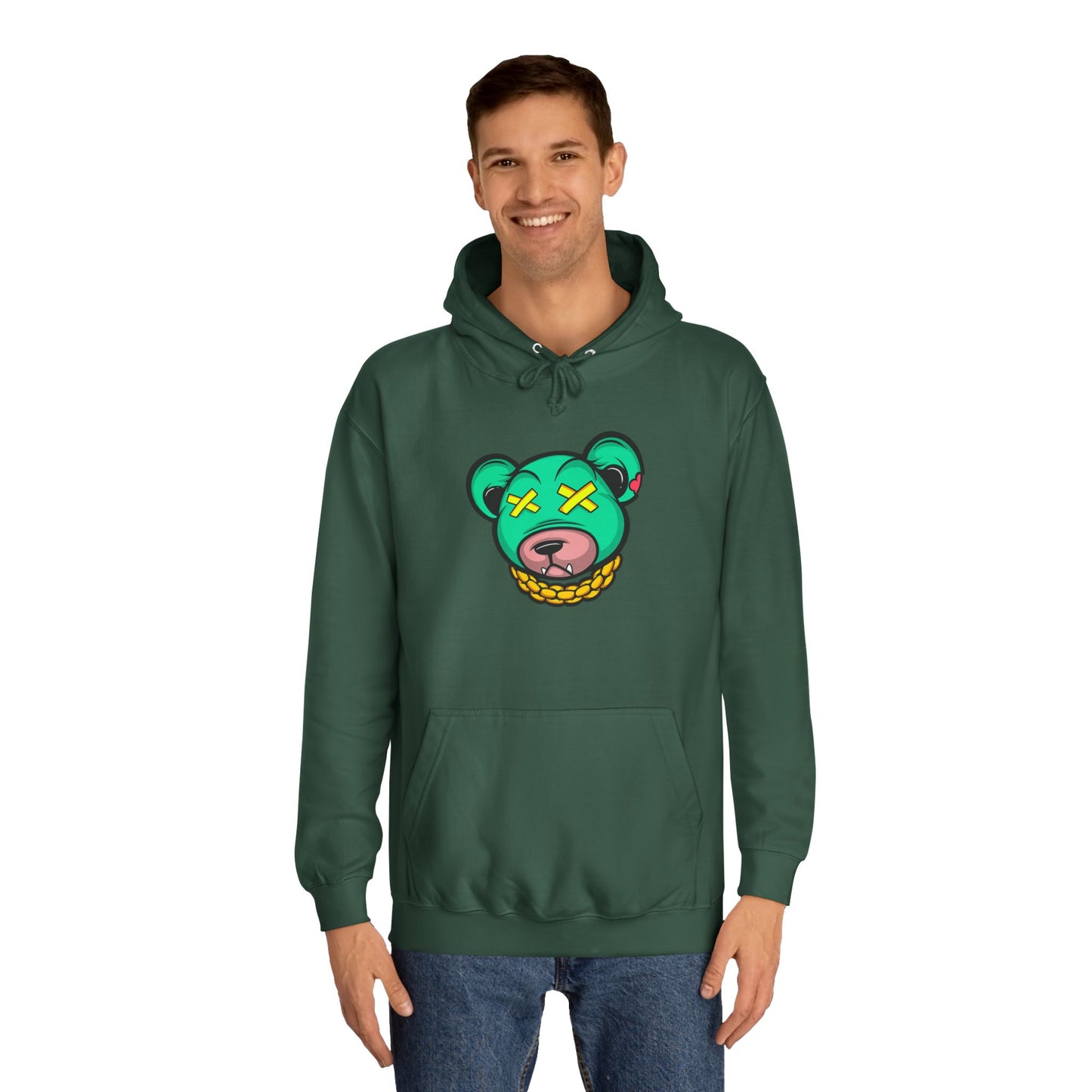 Cool Cartoon Bear Unisex College Hoodie
