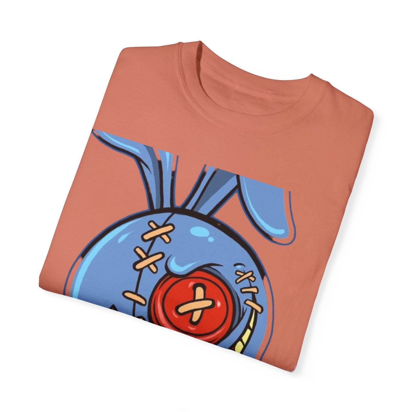 Whimsical Cartoon Bunny Unisex Garment-Dyed T-Shirt