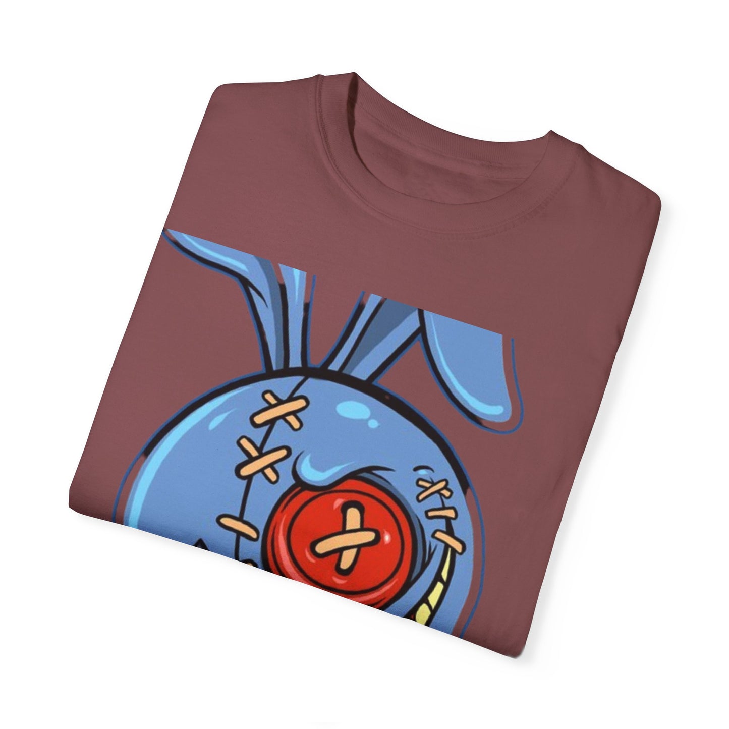 Whimsical Cartoon Bunny Unisex Garment-Dyed T-Shirt