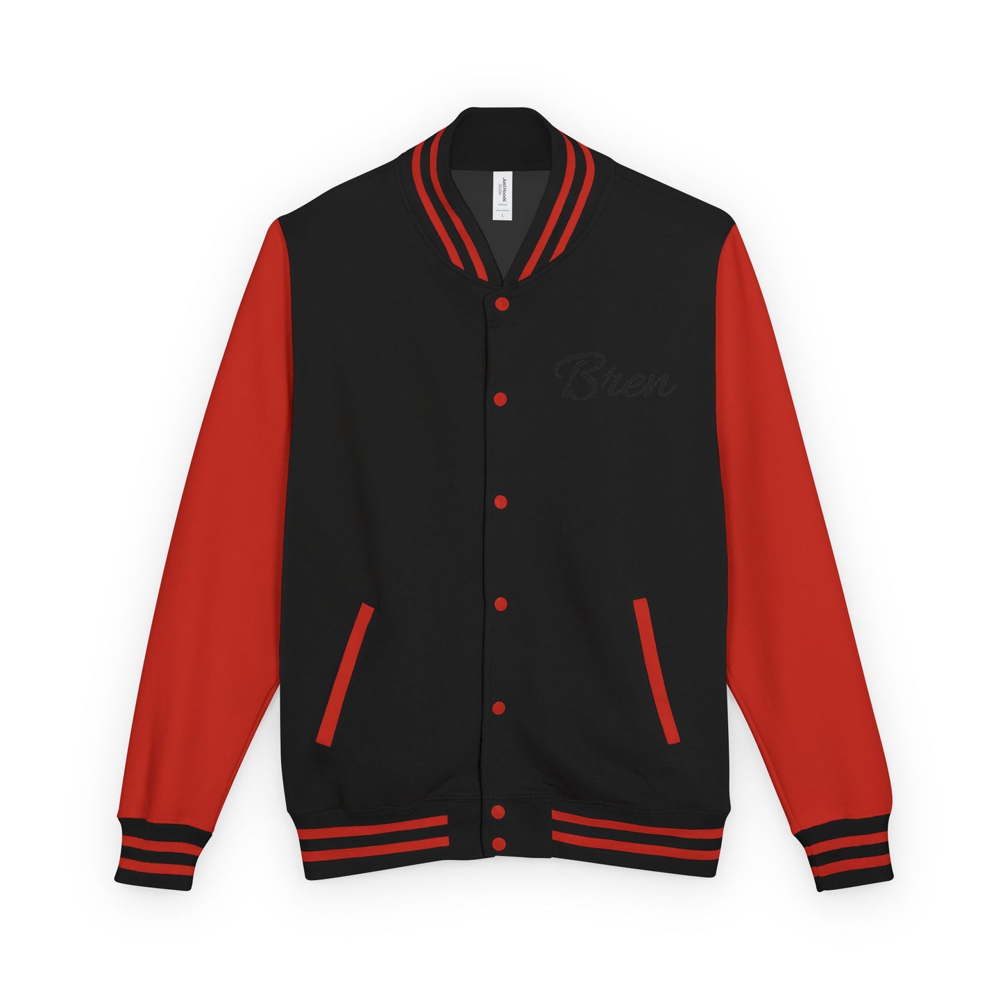 Unisex Heavyweight Letterman Jacket - Stay Strong, Never Give Up