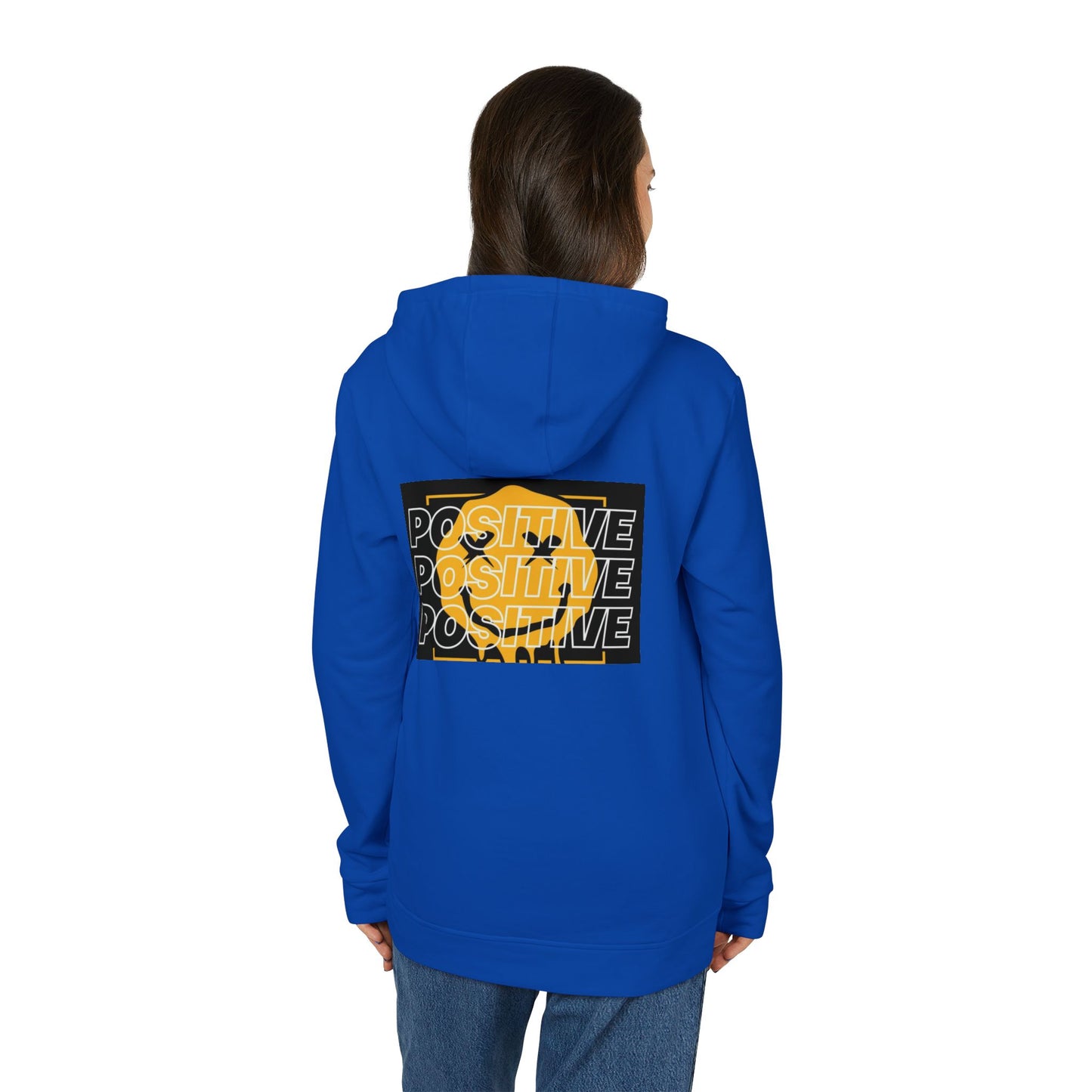 Unisex Fleece Hoodie with Positive Vibes Design