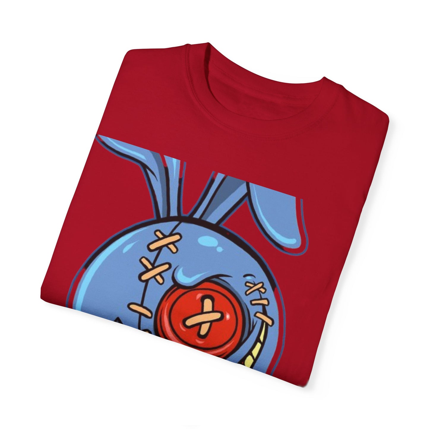 Whimsical Cartoon Bunny Unisex Garment-Dyed T-Shirt