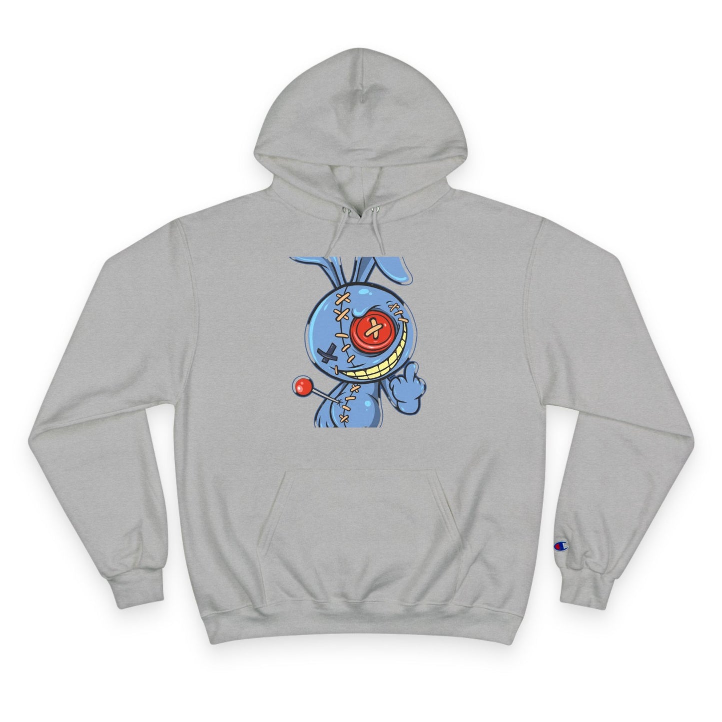Whimsical Champion Hoodie with Unique Bunny Design