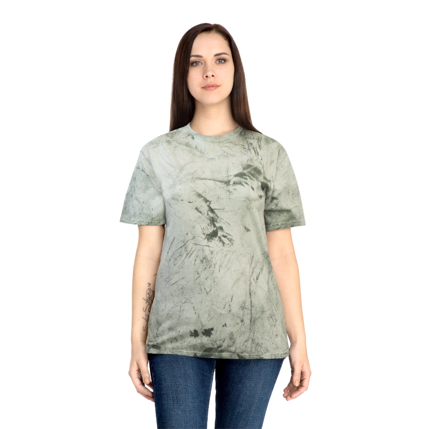 Unisex Color Blast Motivational T-Shirt - "Never Give Up" Design