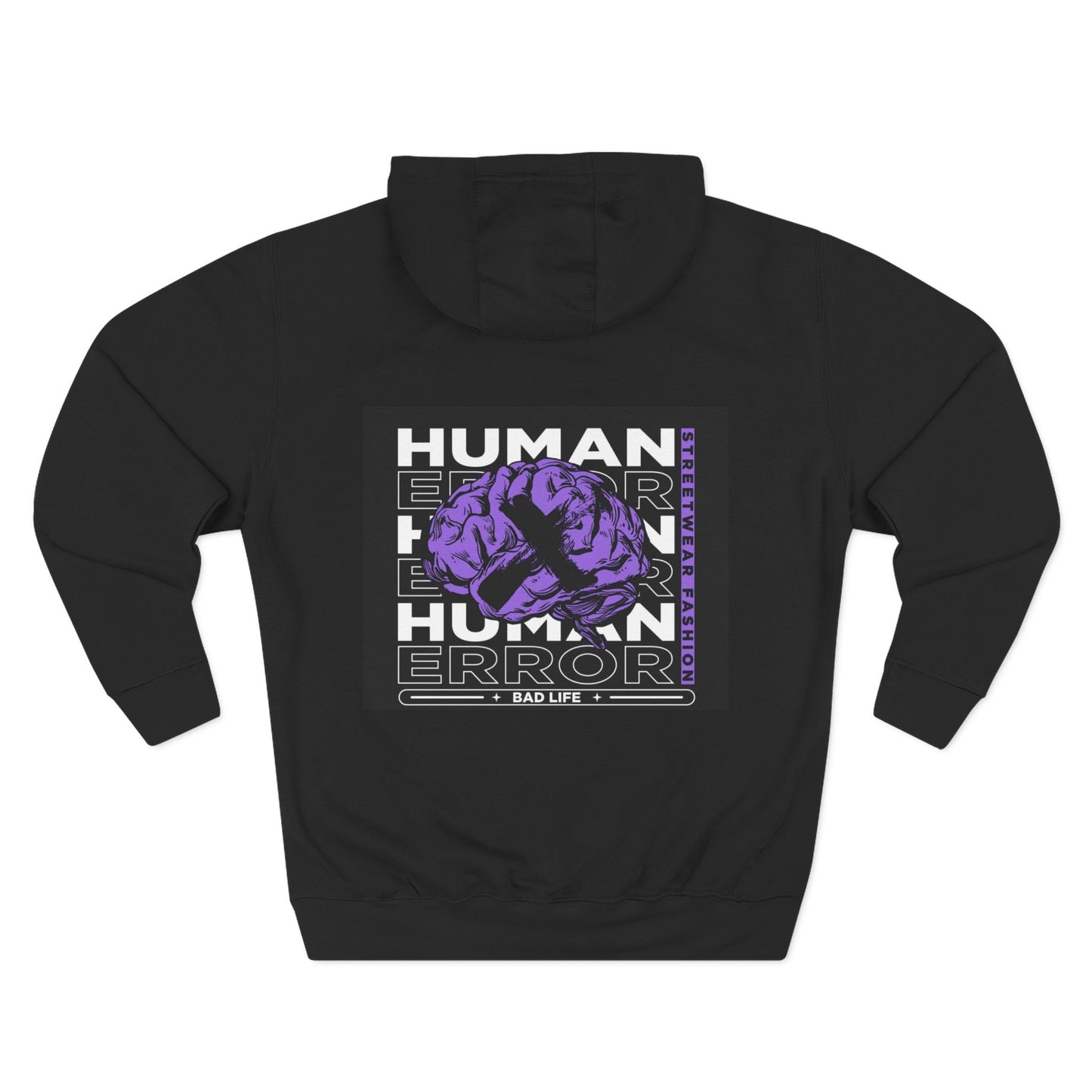 Human Error Graphic Fleece Hoodie - Cozy Streetwear for Everyday Comfort