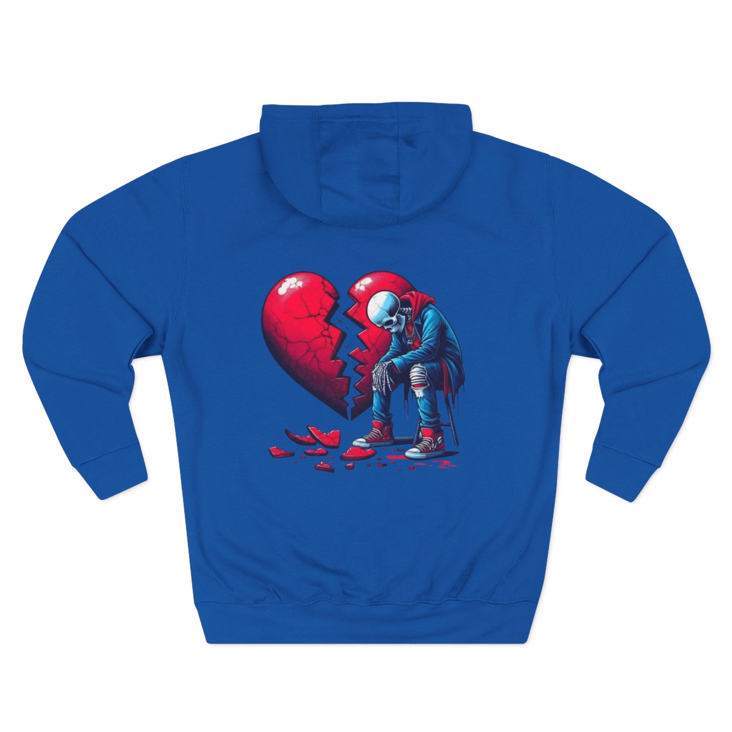 Heartbreak Art Fleece Hoodie - Cozy & Stylish for Lovers & Friends