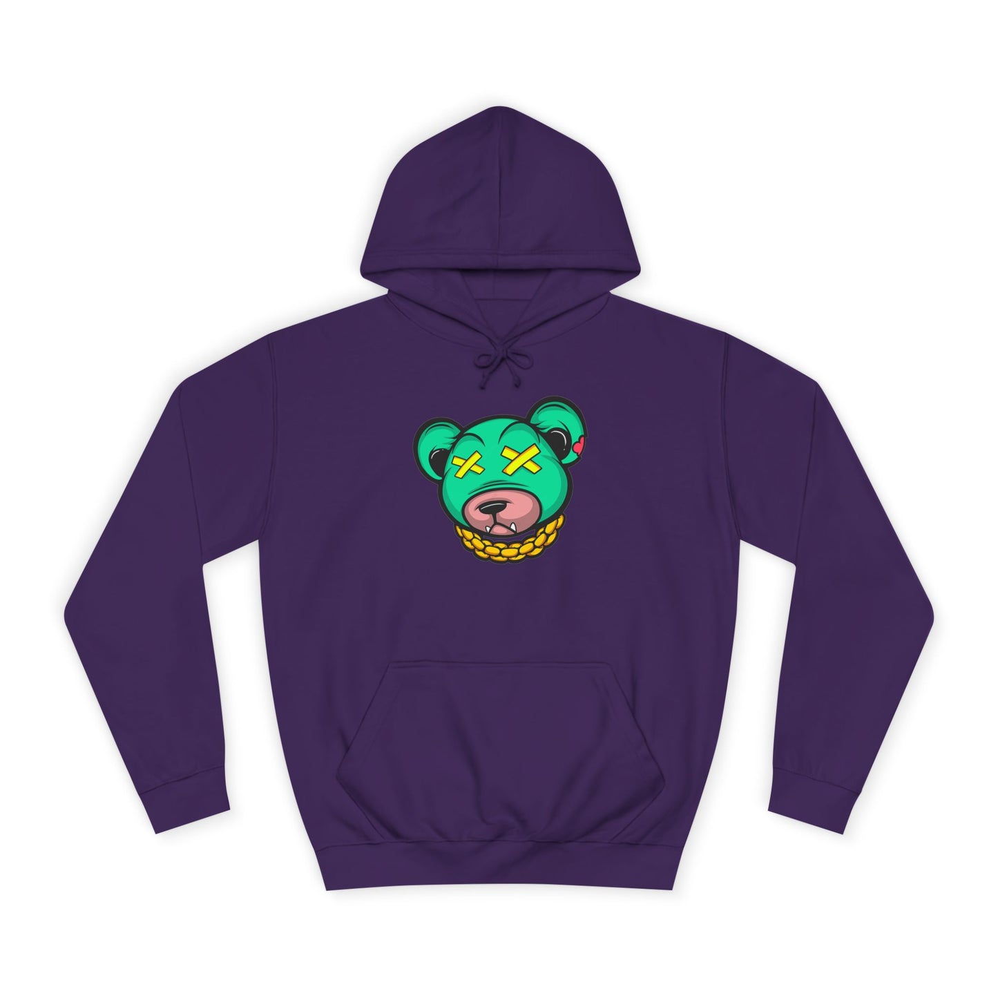 Cool Cartoon Bear Unisex College Hoodie