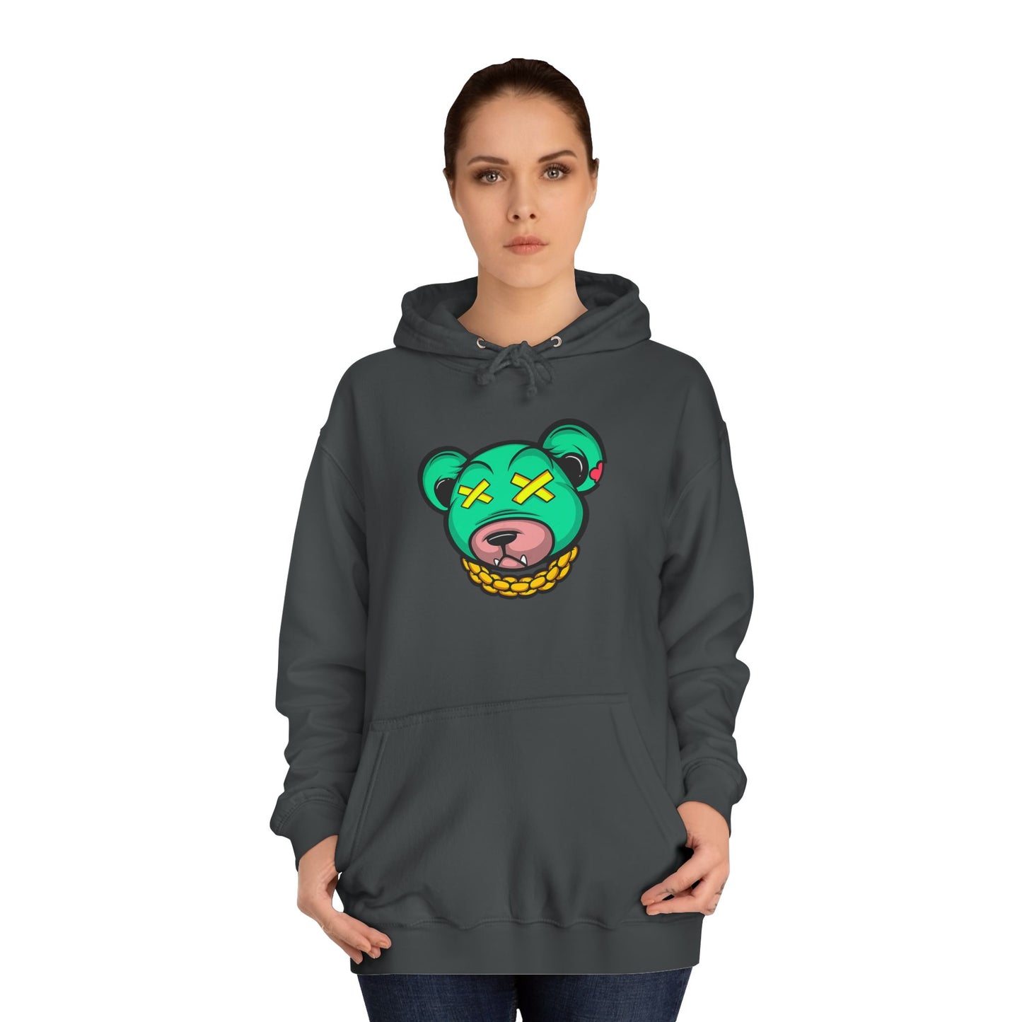 Cool Cartoon Bear Unisex College Hoodie