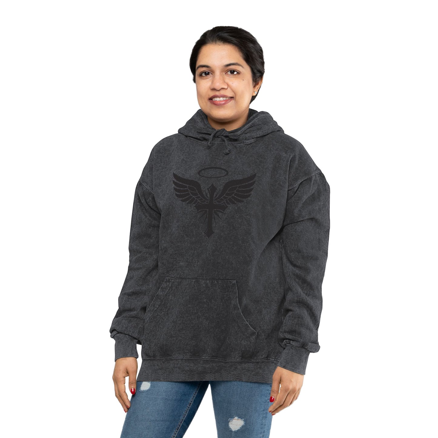 Unisex Mineral Wash Hoodie - Faith-Inspired Spiritual Wear