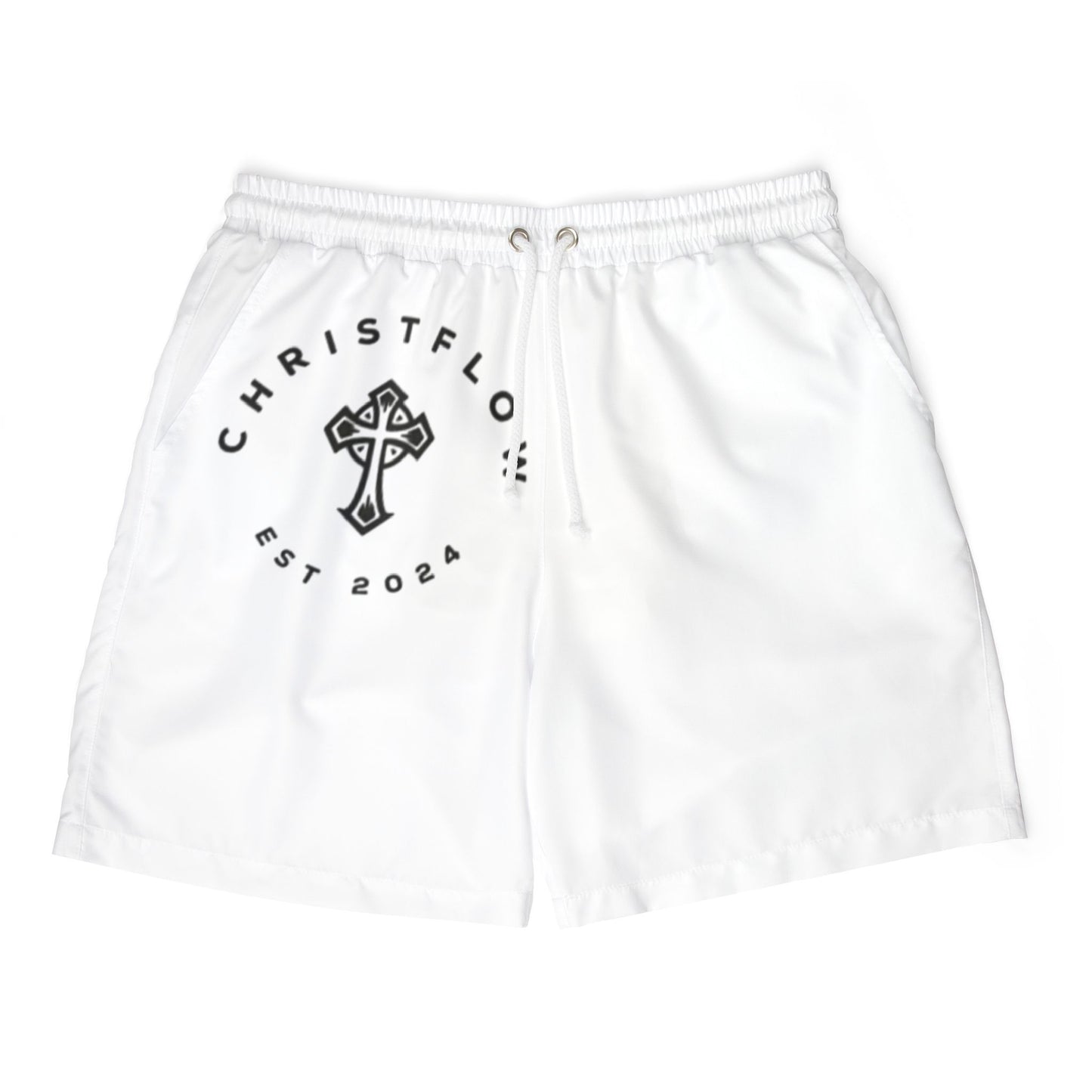Stylish Unisex Swim Shorts with Cross Design - Perfect for Summer Fun