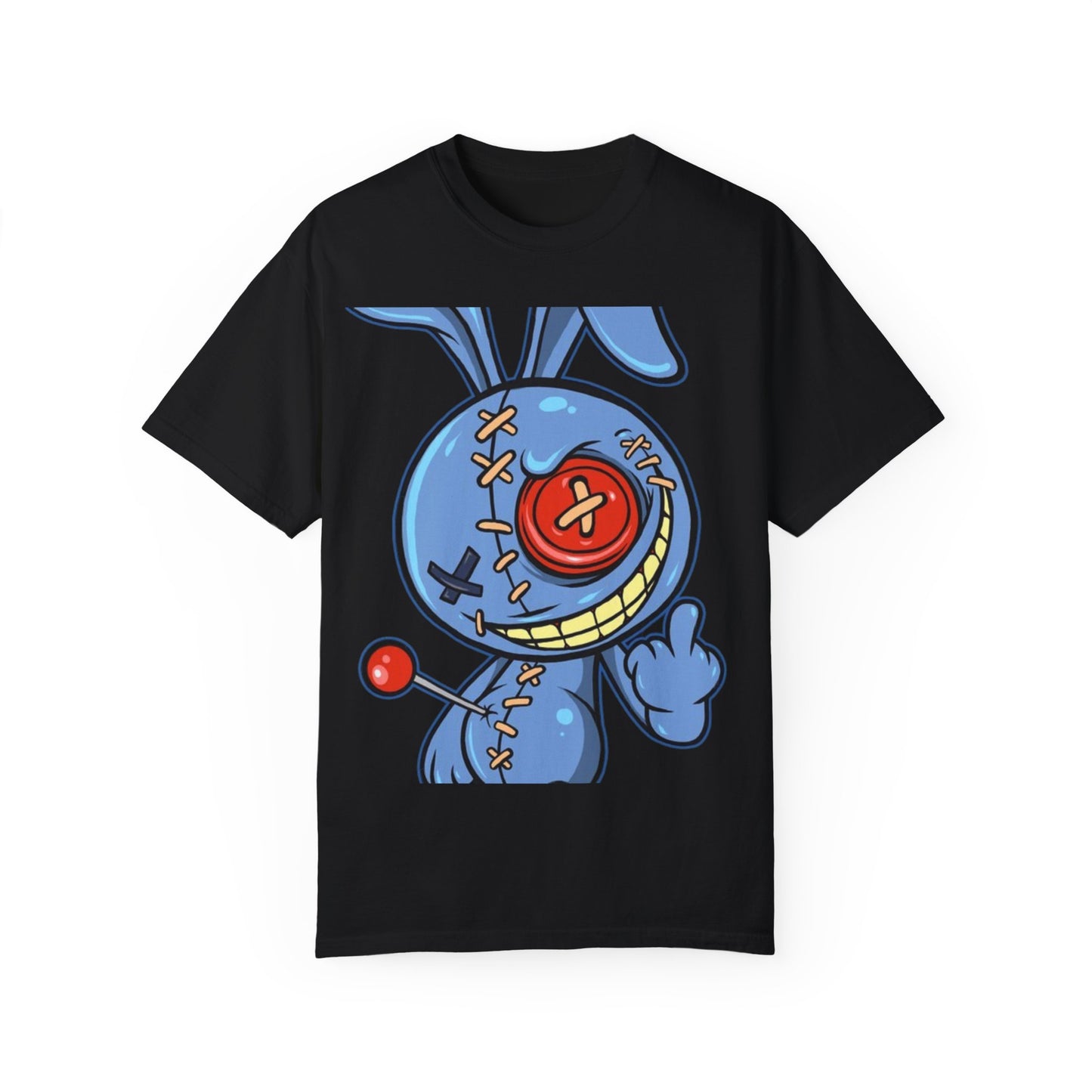 Whimsical Cartoon Bunny Unisex Garment-Dyed T-Shirt
