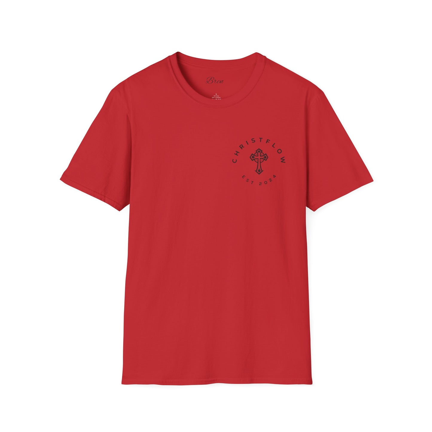 Unisex Softstyle T-Shirt with Cross Design - Faith-Inspired Apparel