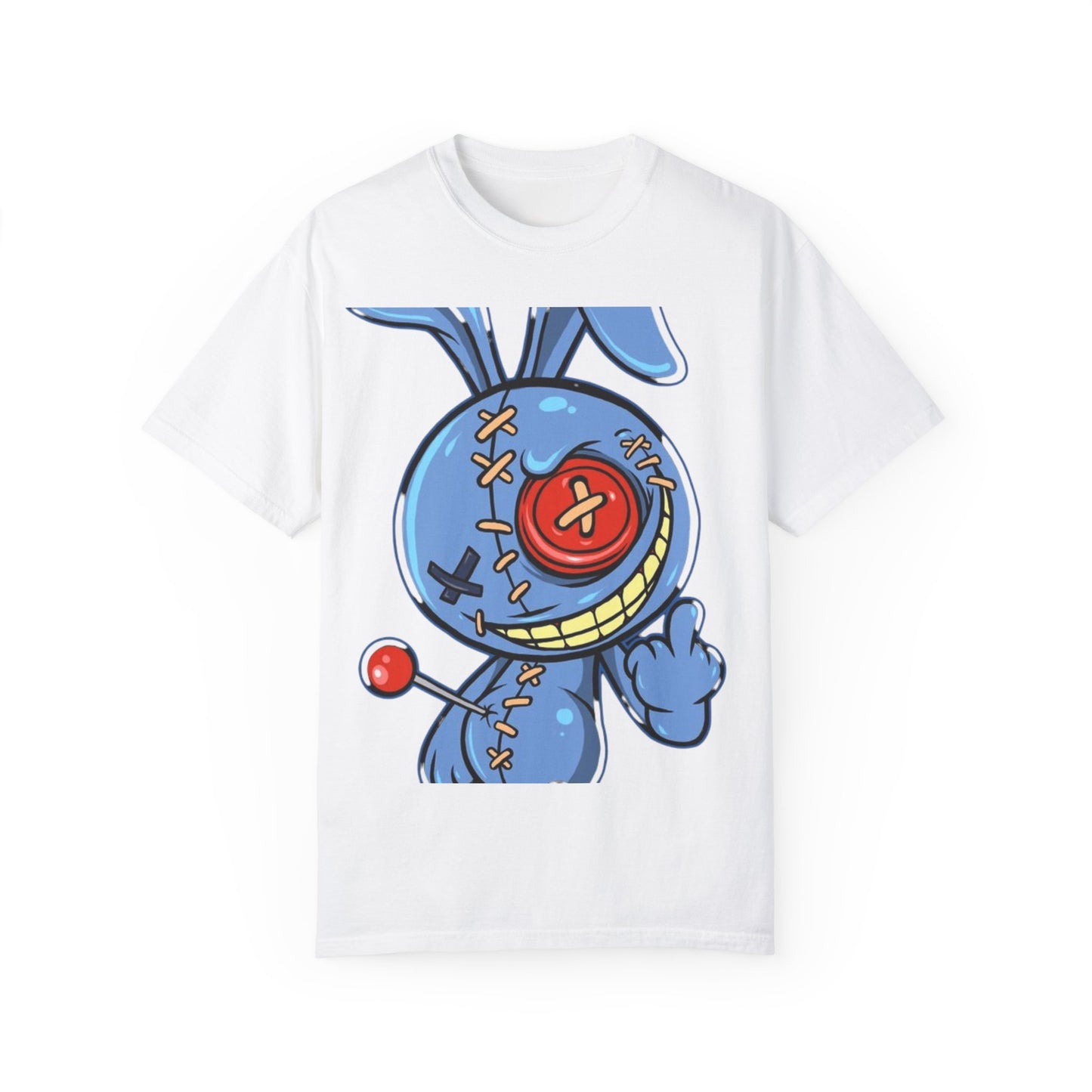 Whimsical Cartoon Bunny Unisex Garment-Dyed T-Shirt