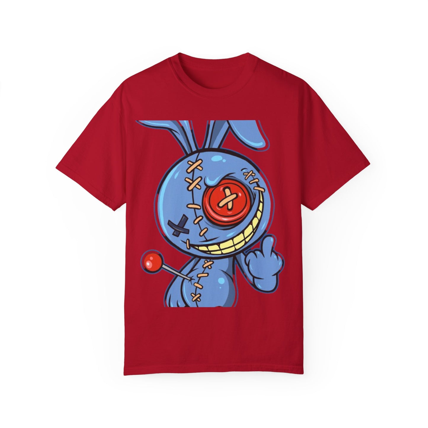 Whimsical Cartoon Bunny Unisex Garment-Dyed T-Shirt
