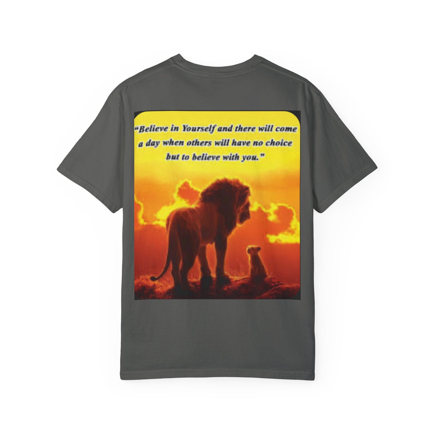Inspirational Lion Graphic Unisex T-shirt - 'Believe in Yourself'