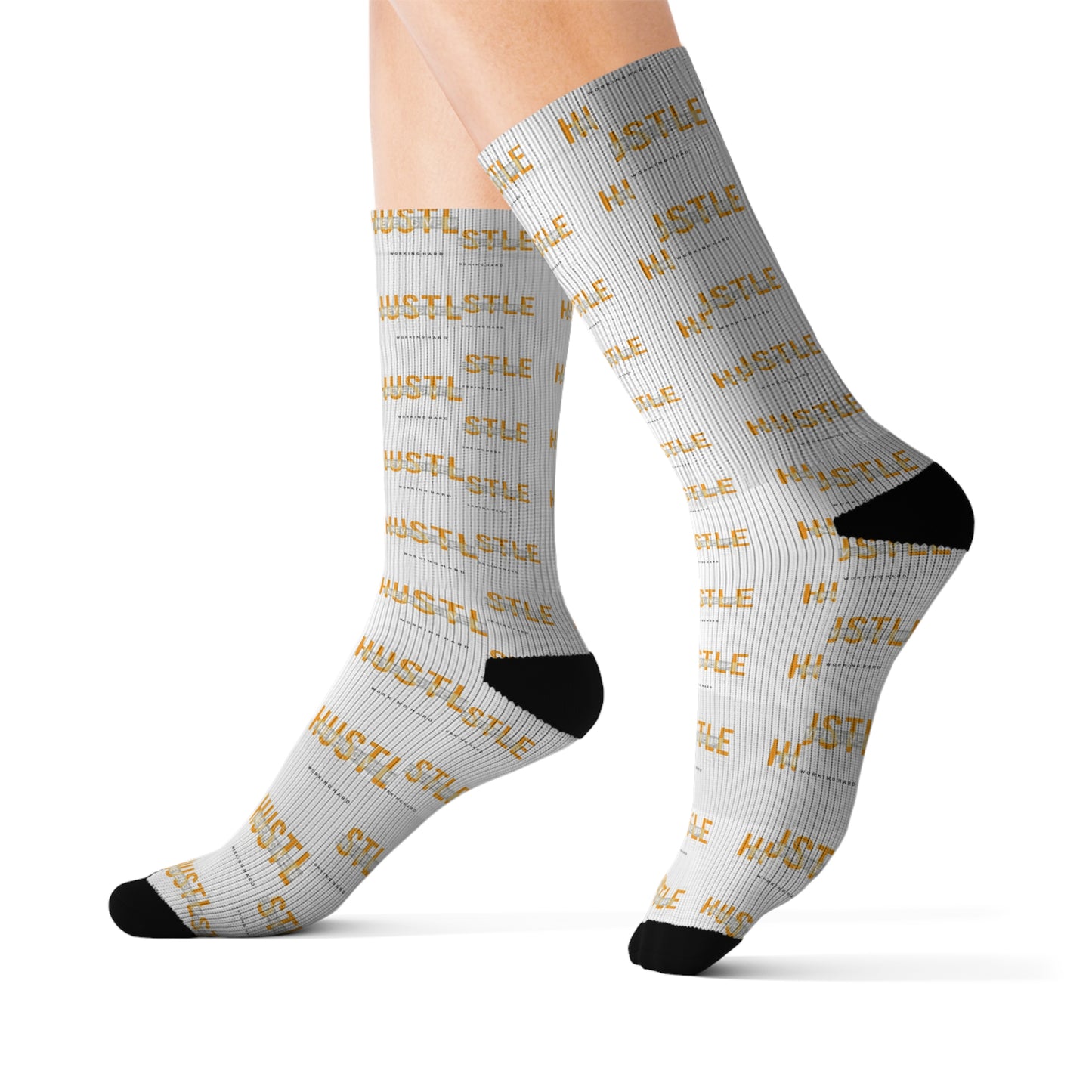 Hustle Sublimation Socks - Motivational Athletic Socks for Inspired Performers
