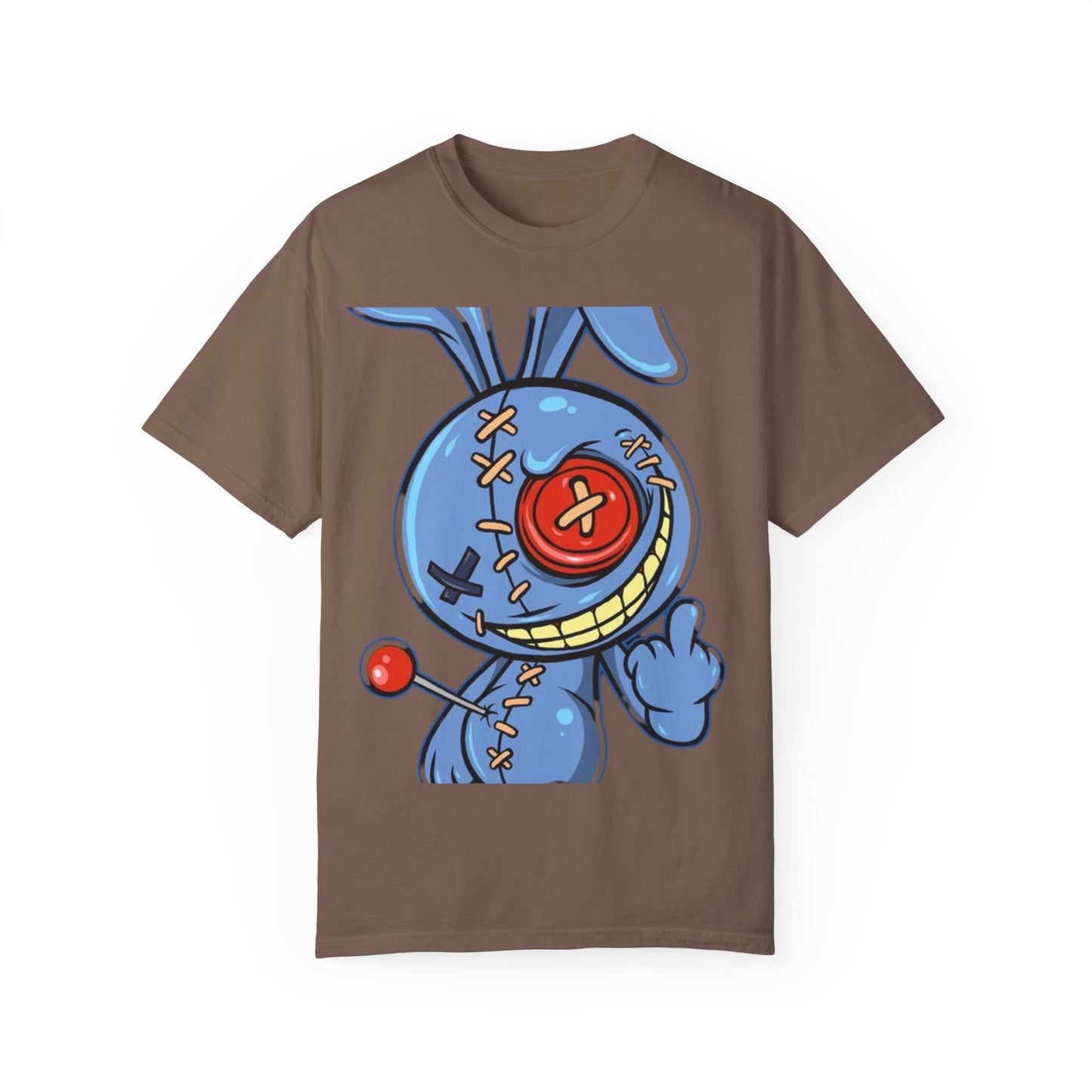 Whimsical Cartoon Bunny Unisex Garment-Dyed T-Shirt