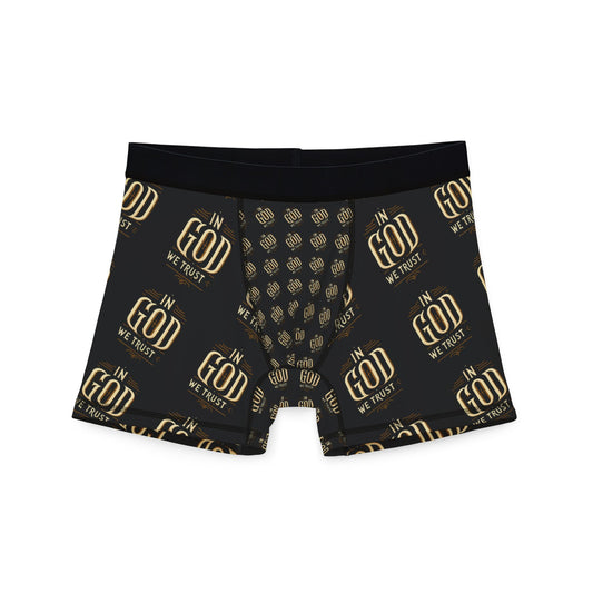 Stylish Men's Boxers with 'GOD' Design - Comfortable & Trendy Underwear