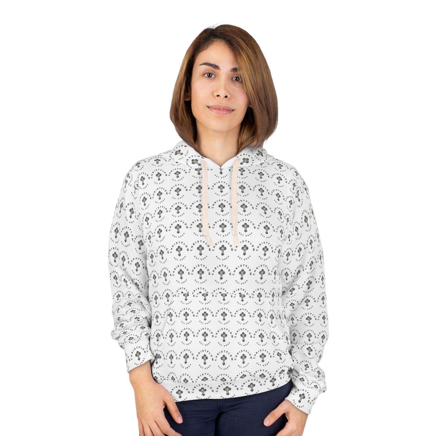 Cozy Patterned Unisex Pullover Hoodie - Modern Winter Style