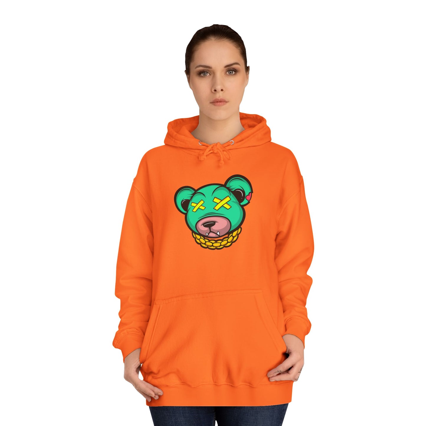 Cool Cartoon Bear Unisex College Hoodie