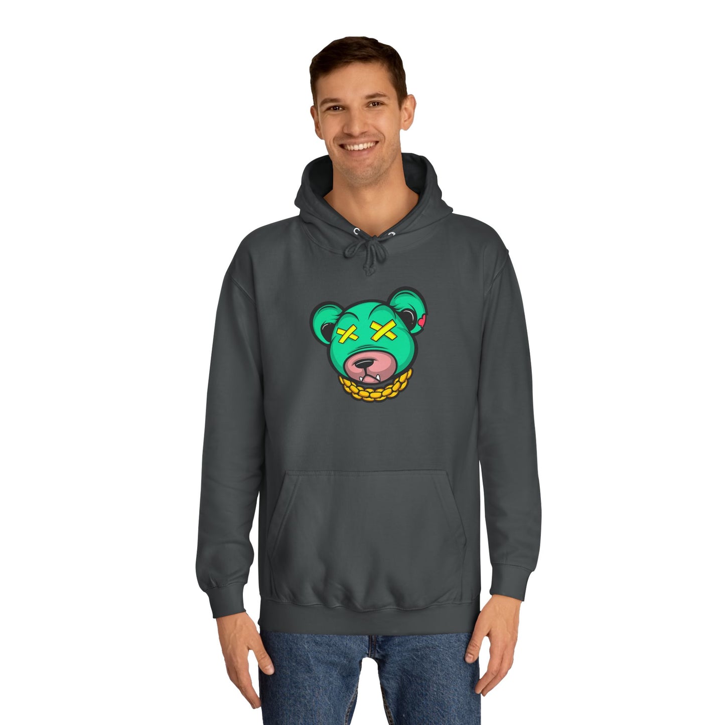 Cool Cartoon Bear Unisex College Hoodie