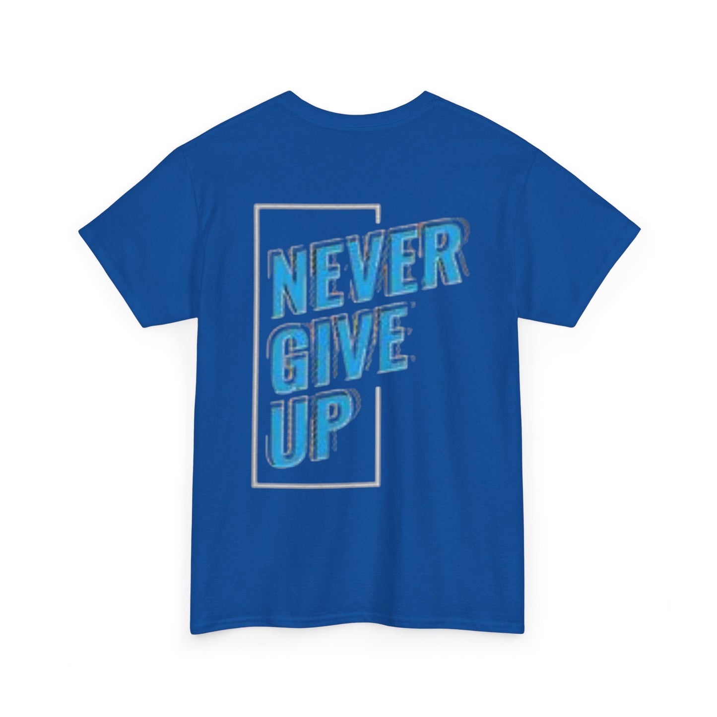 Motivational Unisex Heavy Cotton Tee - 'Never Give Up'