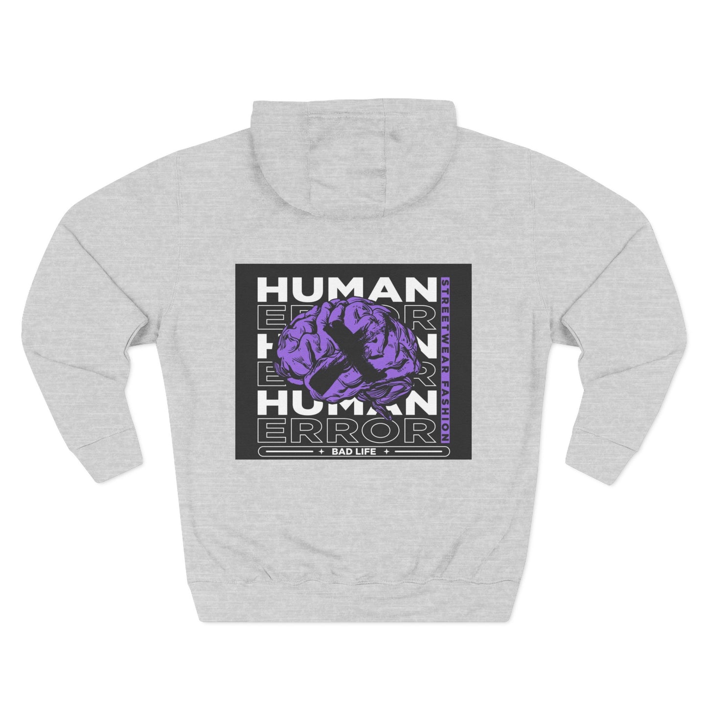 Human Error Graphic Fleece Hoodie - Cozy Streetwear for Everyday Comfort