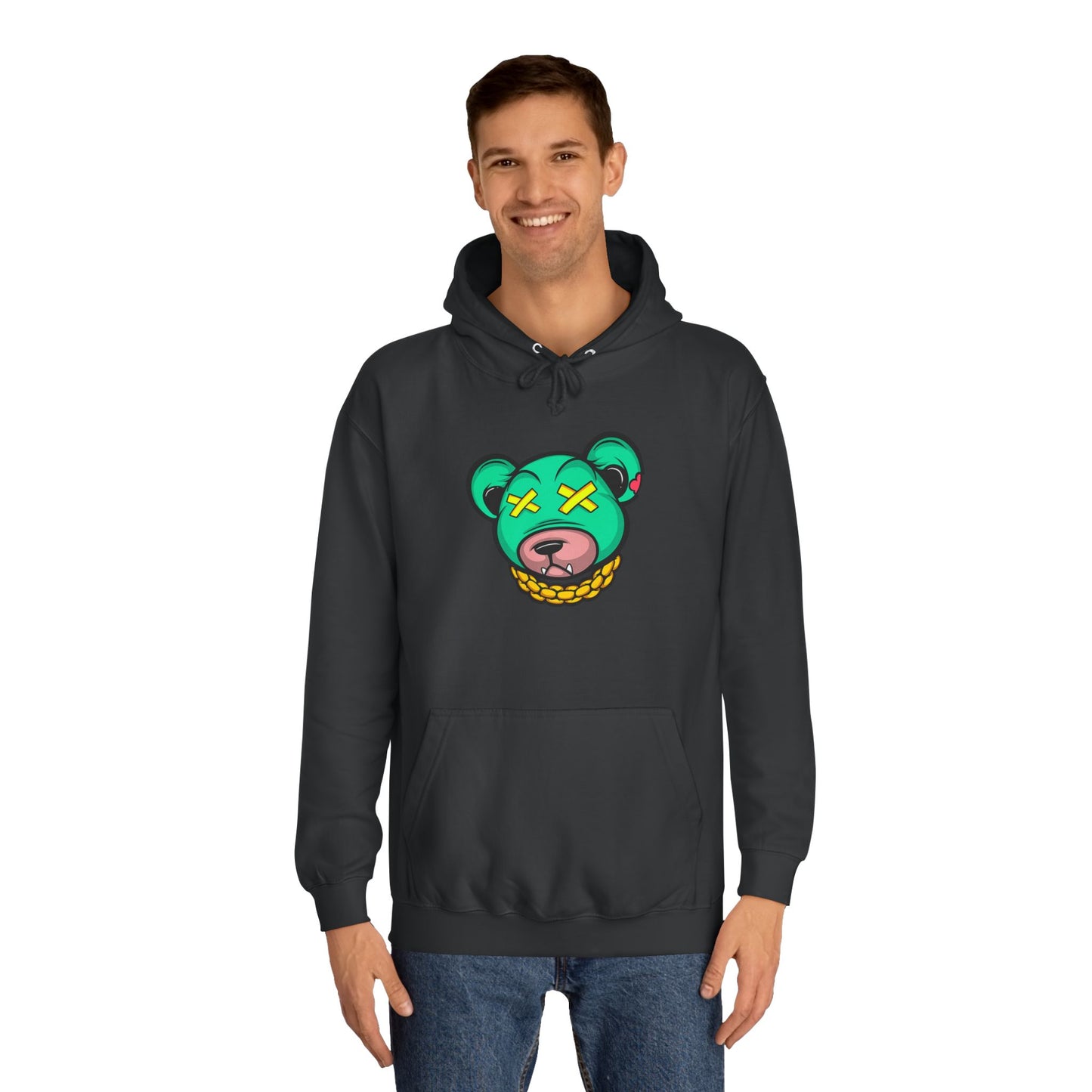 Cool Cartoon Bear Unisex College Hoodie